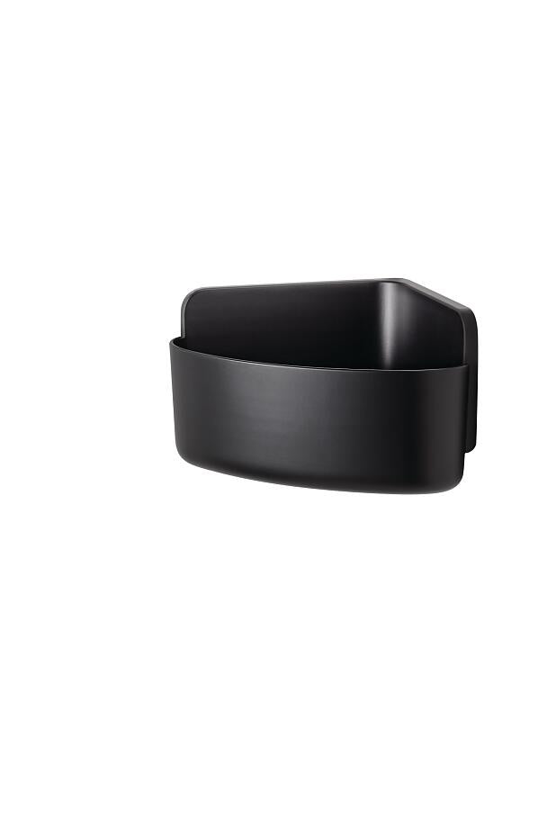 TESA Seifenhalter (Wand) LAVAA – ABS, Wandmontiert, 17,5×17,5×12 cm, Schwarz