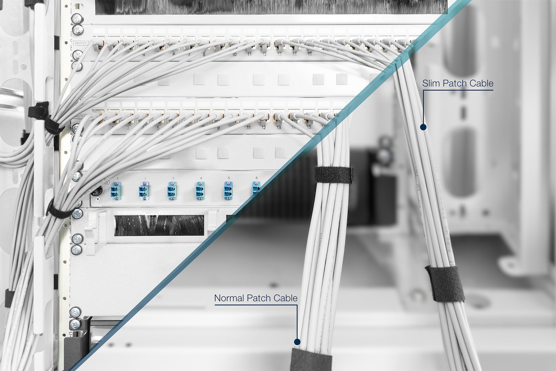 Digitus Patchkabel – 2 m, Grau, CAT 6A, U-FTP, Slim, LSZH