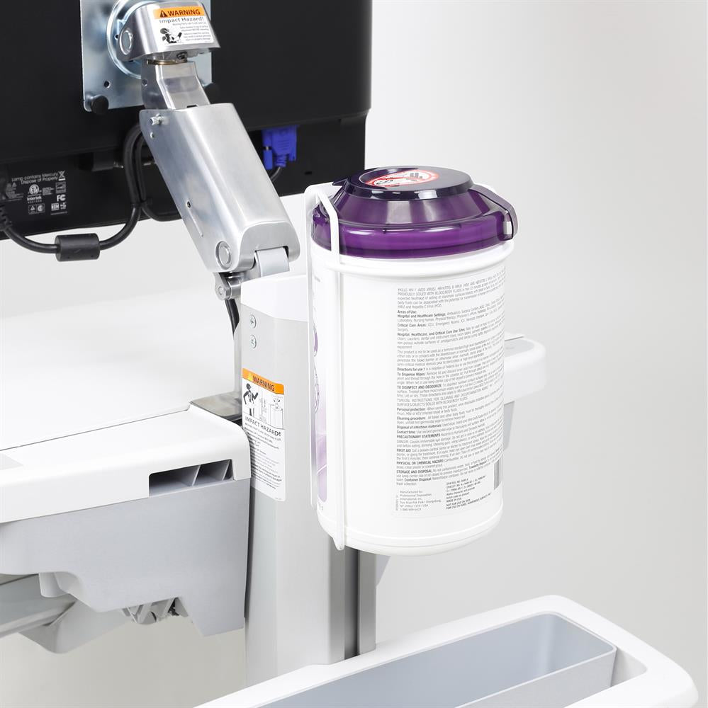 Ergotron Zubehör-Halter für Rohr bis Ø 127 mm – Weiss, Tragkraft 1,1 kg