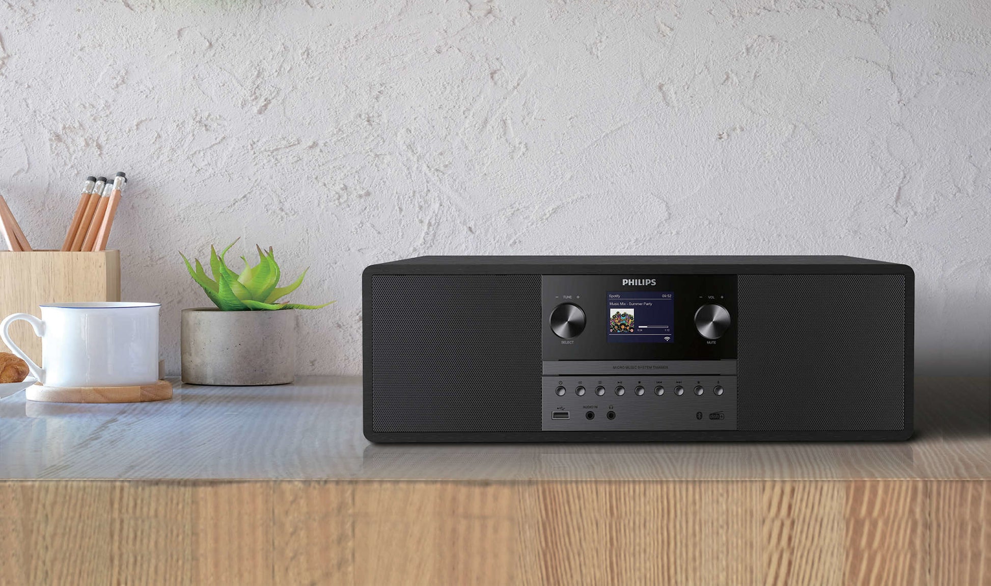 Philips TAM6805/10 – Micro-/HiFi-Anlage – DAB+, CD, Bluetooth, Spotify – Schwarz