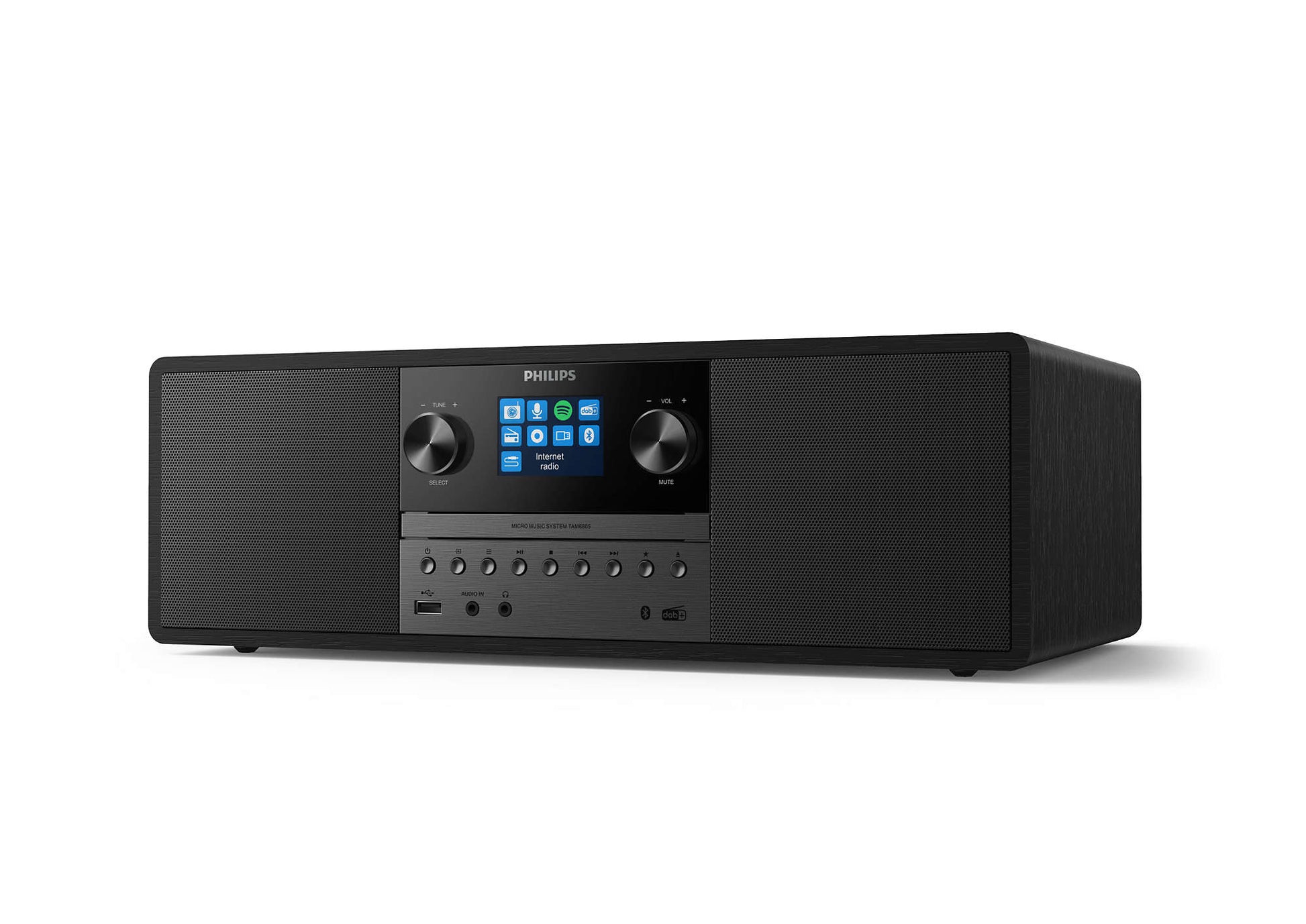Philips TAM6805/10 – Micro-/HiFi-Anlage – DAB+, CD, Bluetooth, Spotify – Schwarz