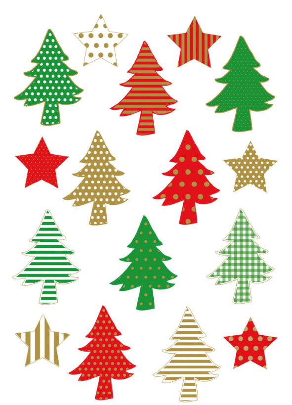 HERMA Schmucketiketten, Oh Tannenbaum – 84 × 120 mm – sortiert – 3 Blatt