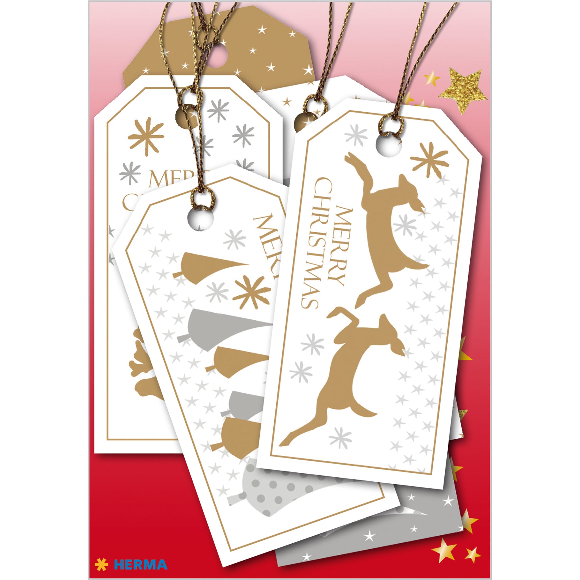 HERMA Geschenkanhänger – Weihnachten – 6 Anhänger – Papier – 40 × 80 mm