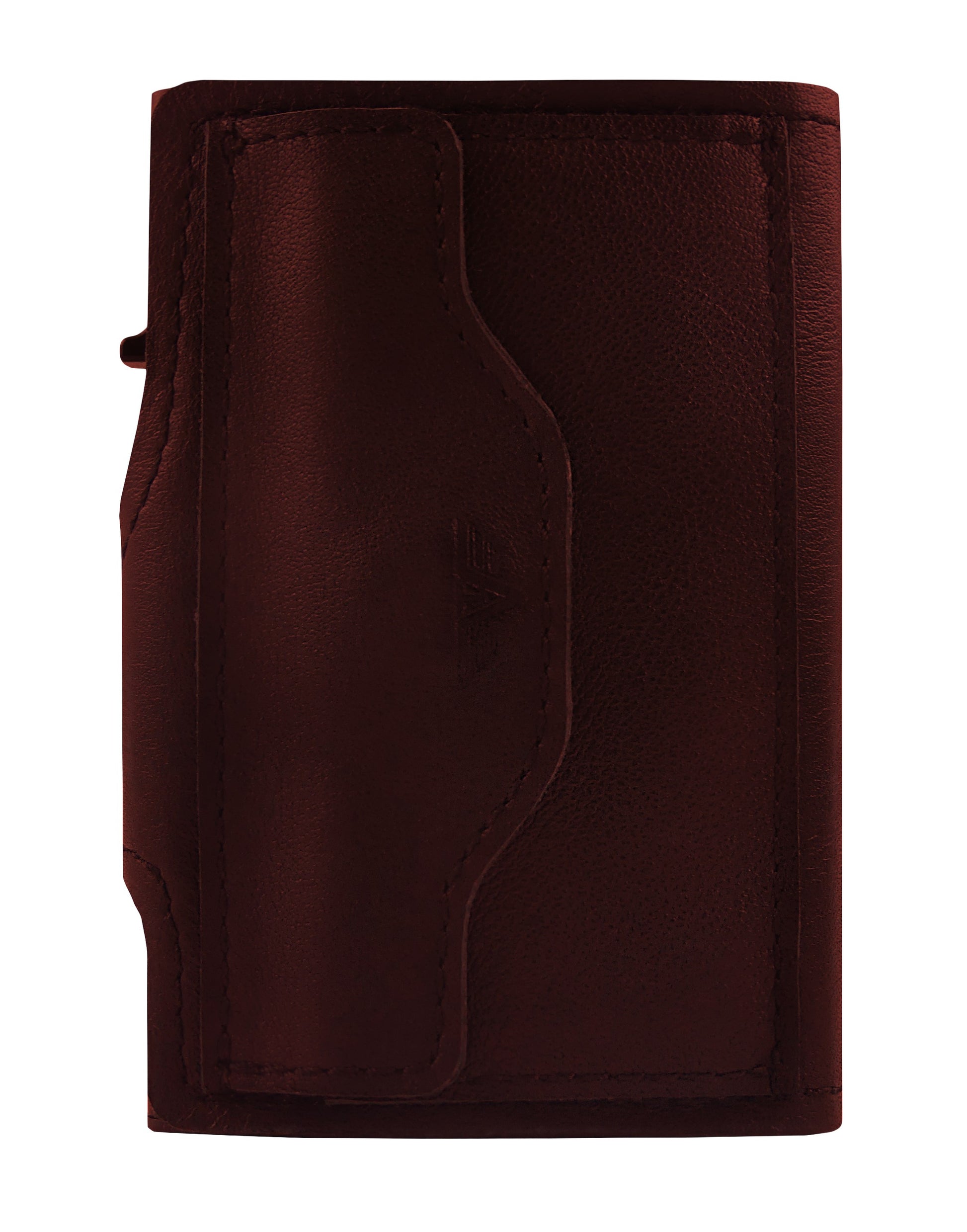 Tru Virtu – Kartenetui Click & Slide – RFID-Schutz, 5 Kartentaschen, Münzfach – 99×67×21 mm – Braun