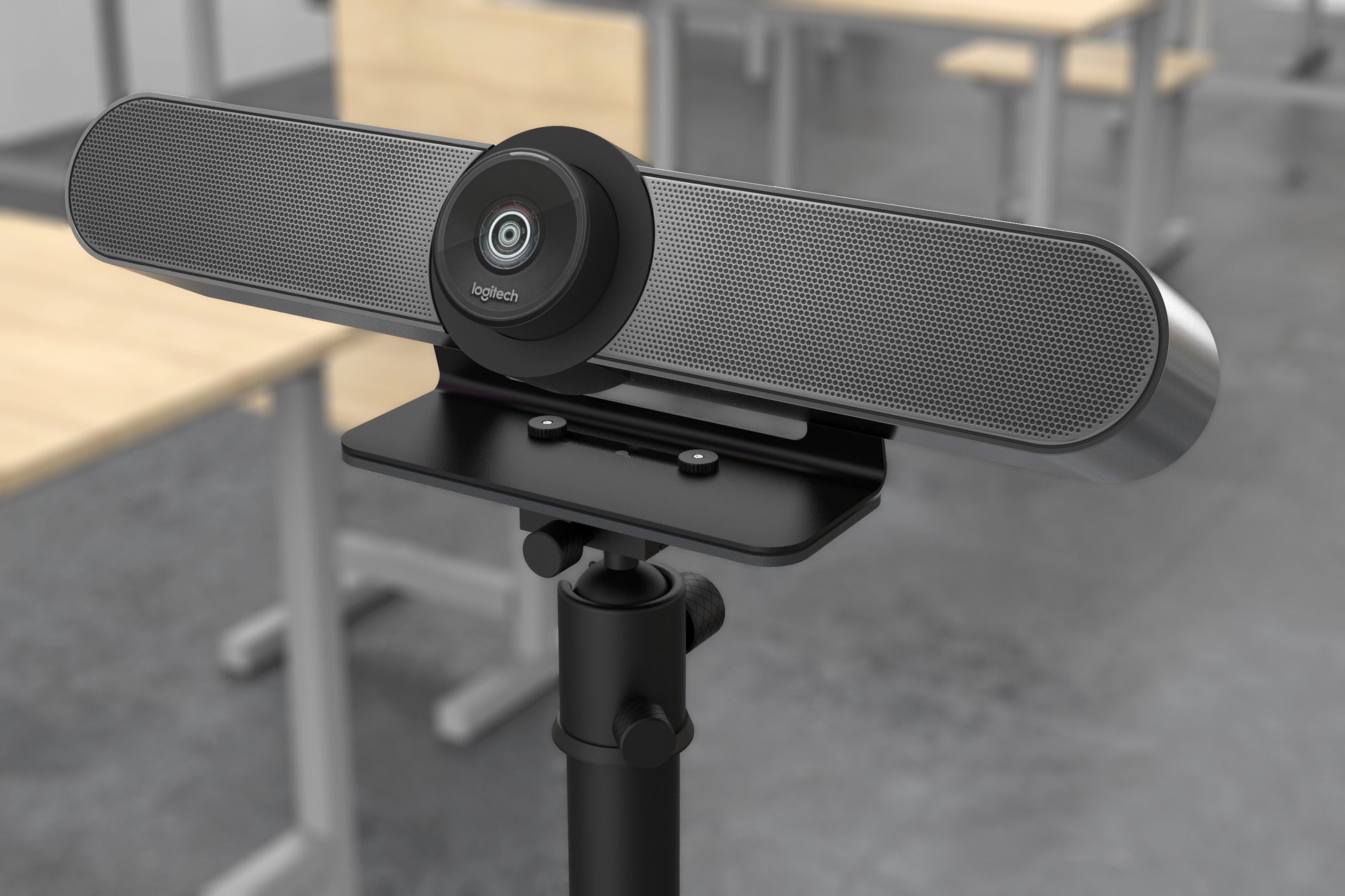 Heckler Design H615-BG Stativhalterung – Stahl, 178×73×10 mm, 500 g – für Logitech MeetUp – Schwarz