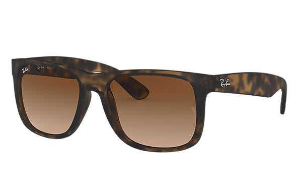 Ray-Ban Sonnenbrille JUSTIN Rubber Light Havana – Braune Gläser, Kategorie 3, Nylon, 55 mm