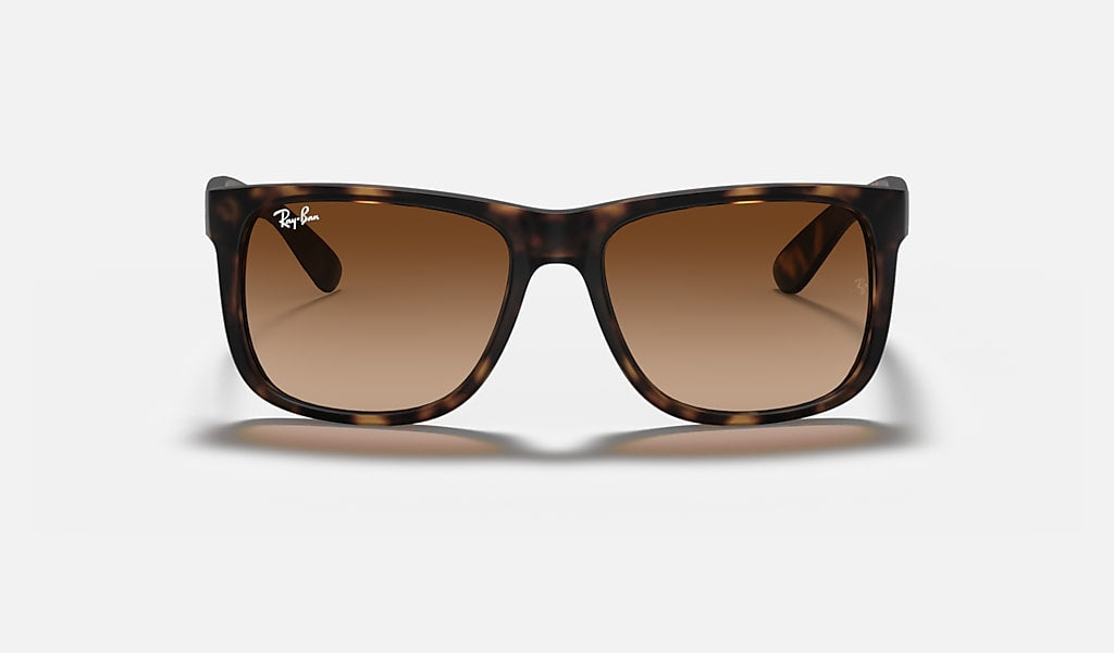 Ray-Ban Sonnenbrille JUSTIN Rubber Light Havana – Braune Gläser, Kategorie 3, Nylon, 55 mm