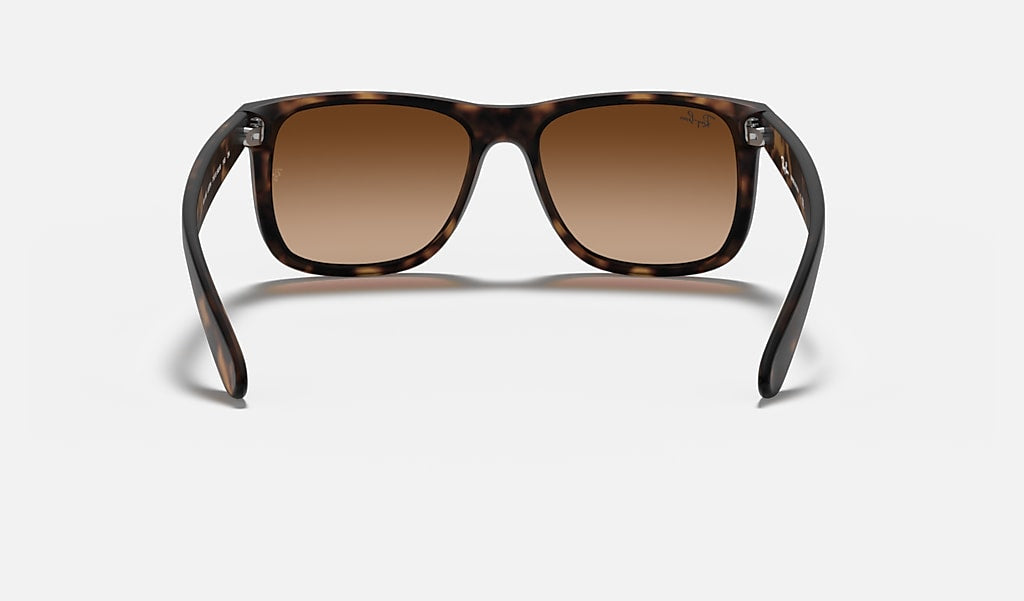 Ray-Ban Sonnenbrille JUSTIN Rubber Light Havana – Braune Gläser, Kategorie 3, Nylon, 55 mm