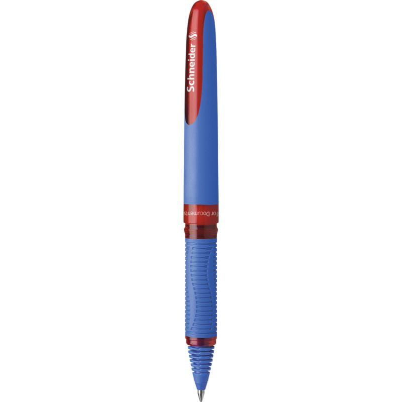 Schneider Schreibgeräte Schneider One Hybrid C – Tintenroller, 0,5 mm, rot, dokumentenecht, wasserfest, Kunststoff, blau/rot – 10 Stk.
