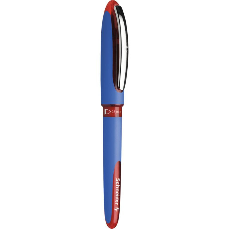 Schneider Schreibgeräte Schneider One Hybrid C – Tintenroller, 0,5 mm, rot, dokumentenecht, wasserfest, Kunststoff, blau/rot – 10 Stk.