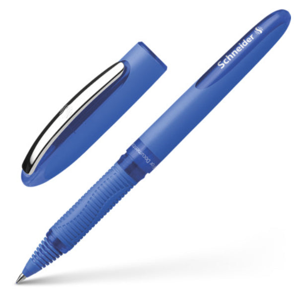 Schneider Schreibgeräte Schneider One Hybrid C – Tintenroller, Blau, dokumentenecht, wasserfest, mit Kappe, Kunststoff – 10 Stk.