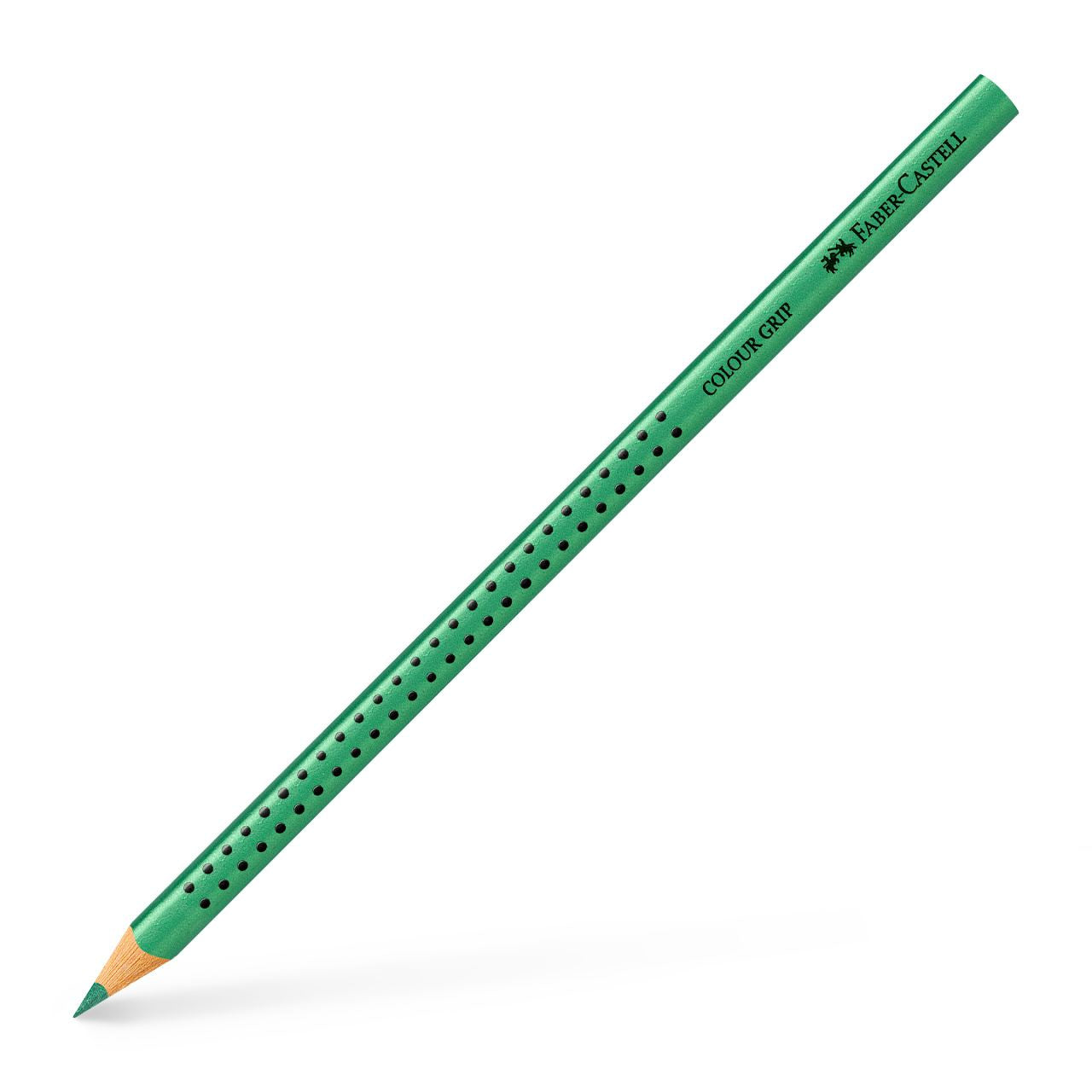 Faber-Castell Colour Grip Buntstifte – Aquarell, Dreikant, Einzelstift Metallic Grün