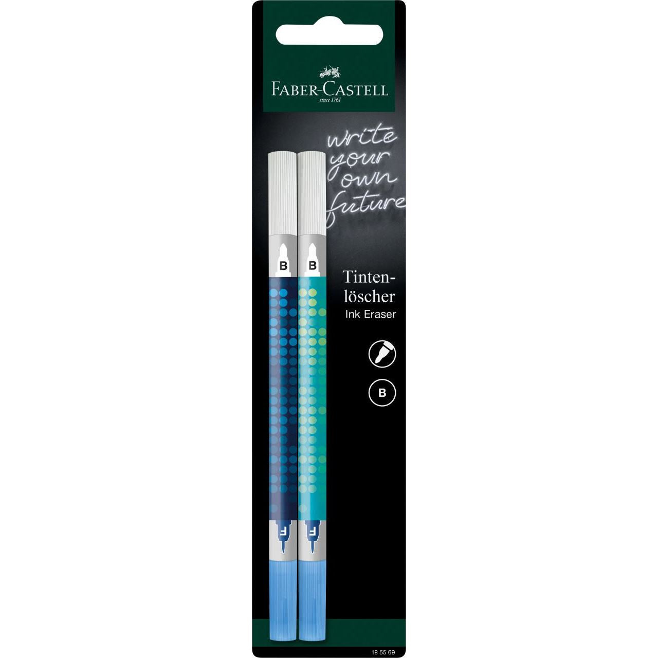 Faber-Castell Tintenlöscher – breit – blau – Blister 2 Stk.