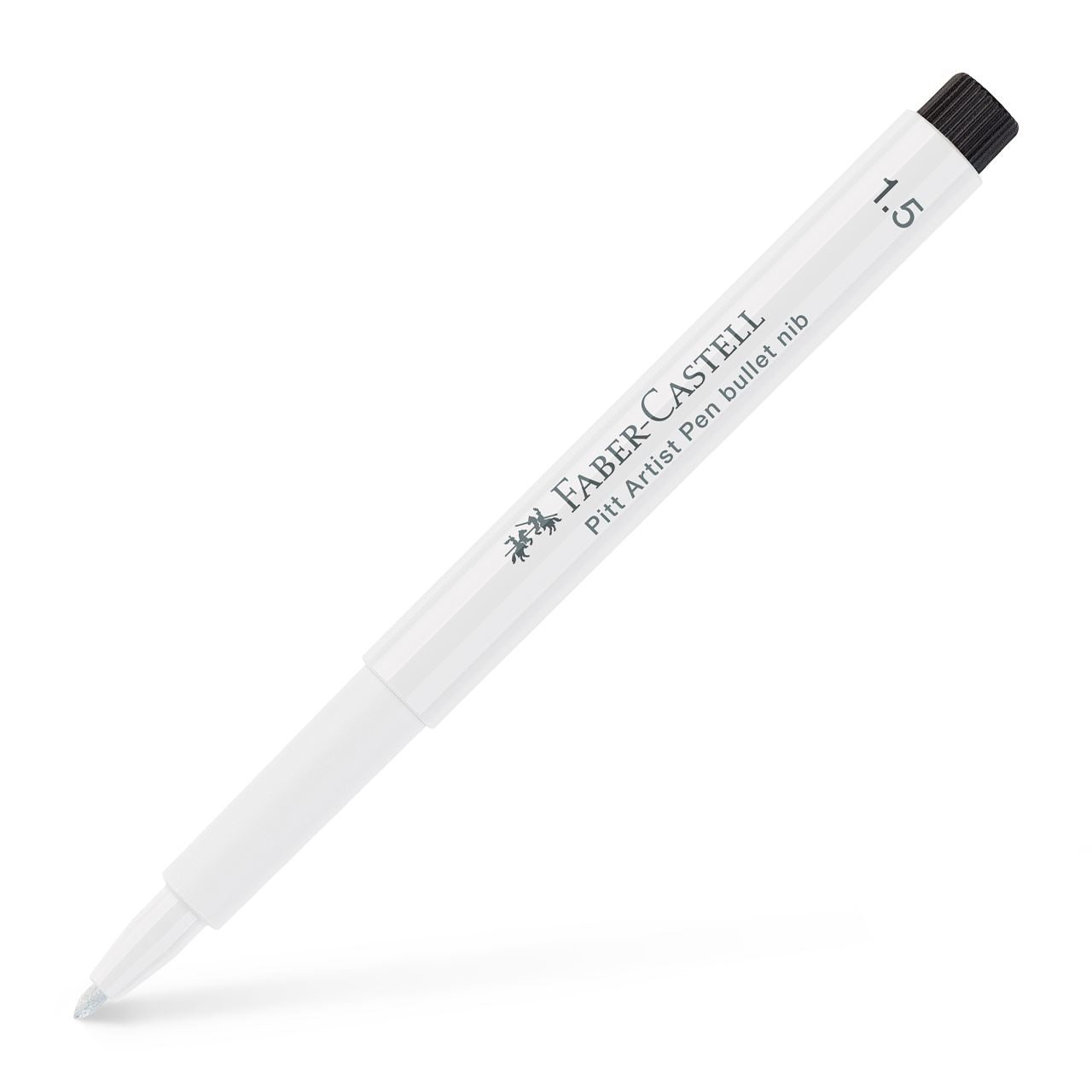 Faber-Castell Pitt Artist Pen Pigment Marker – Rundspitze, 1,5 mm, pigmentiert, wasserfest, weiss