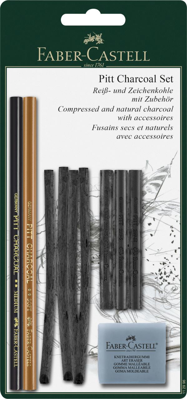 Faber-Castell Pitt Zeichenkohle Bleistifte – 10er-Set