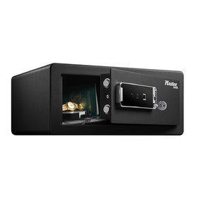 Master Lock Möbeltresor LX110BEURHRO – Fingerabdruck + Schlüssel – 25,4 l – Einbruchschutz – Boden-/Wandmontage