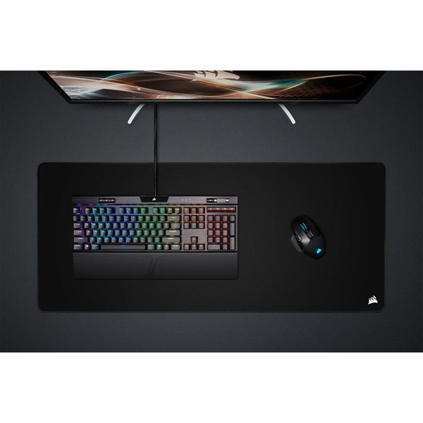 Corsair MM350 PRO Mauspad – Schwarz, Gestickte Kanten, 930 × 400 × 4 mm