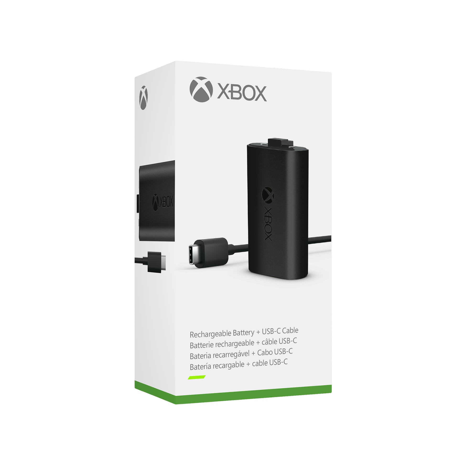 Microsoft Play & Charge Kit Ladesatz – USB-C, wiederaufladbar – für Xbox One – schwarz