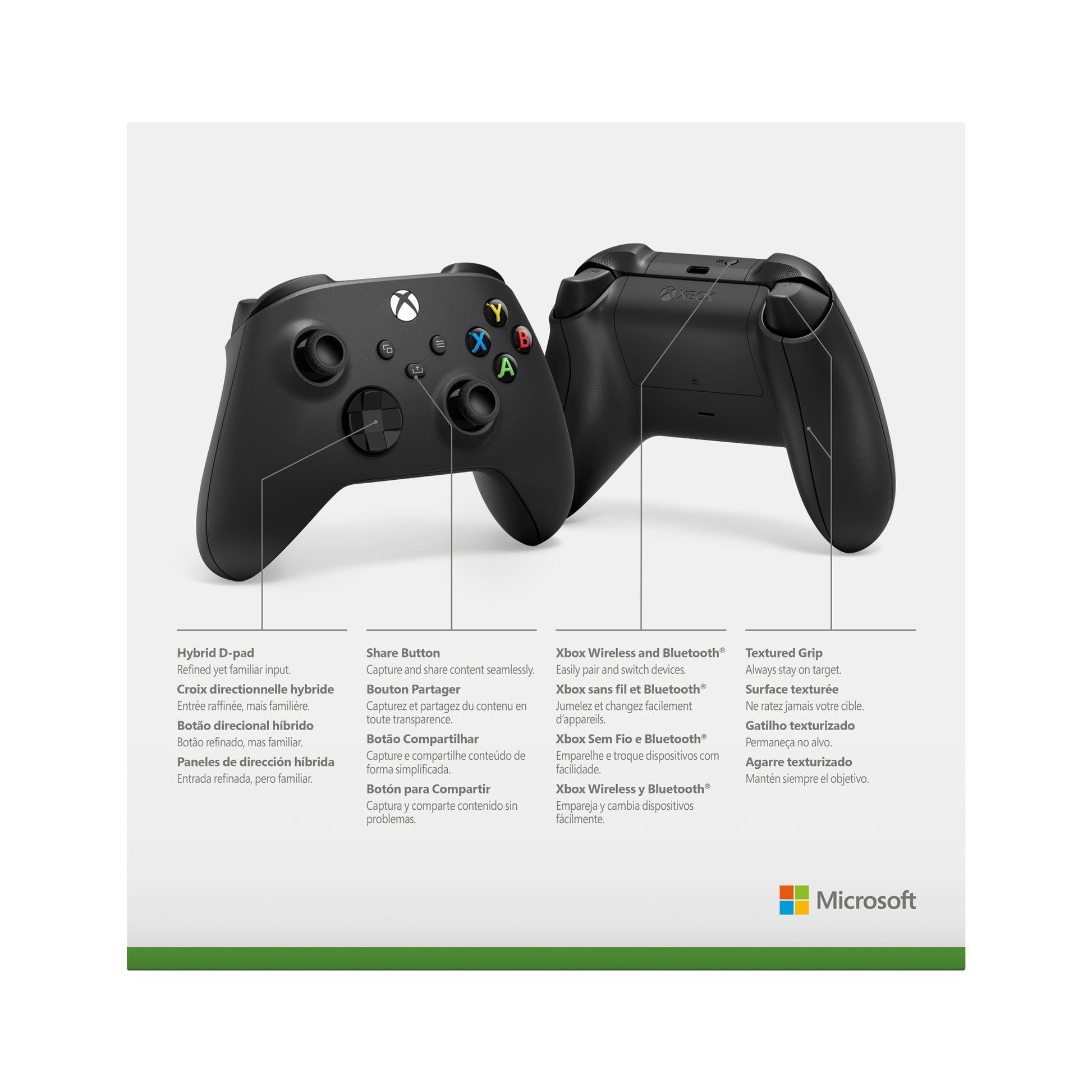 Microsoft Xbox Wireless Controller – Gamepad – USB + RF + Bluetooth, für Xbox One, Xbox One S & Xbox One X