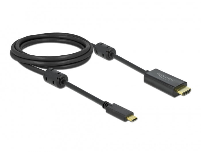 DeLOCK USB-C auf HDMI Kabel HDMI 2.1 4K 60 Hz – 2 m – aktiv – für Geräte mit USB-C (DP Alt Mode)