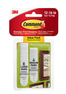 3M Montagepad – Weiss, bis 5,4 kg, 12 Stk.