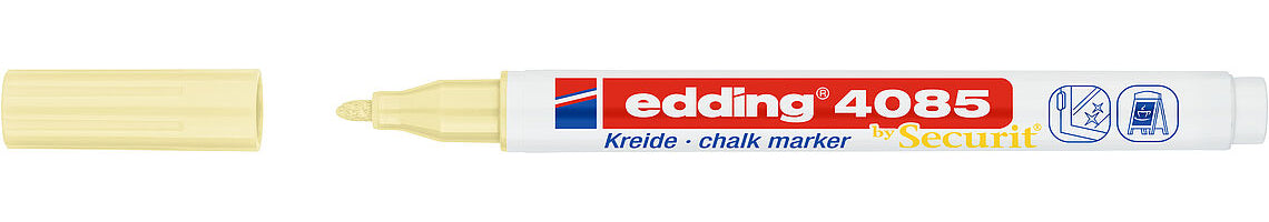 Edding Kreidemarker 4085 – Rund, 1–2 mm – Pastellgelb