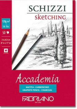 Fabriano Accademia Zeichenblock – A3, 120 g/m², weiss, strukturiert, 50 Blatt