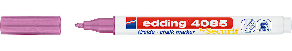 Edding Kreidemarker 4085 – Rund, 1–2 mm – Pink Metallic
