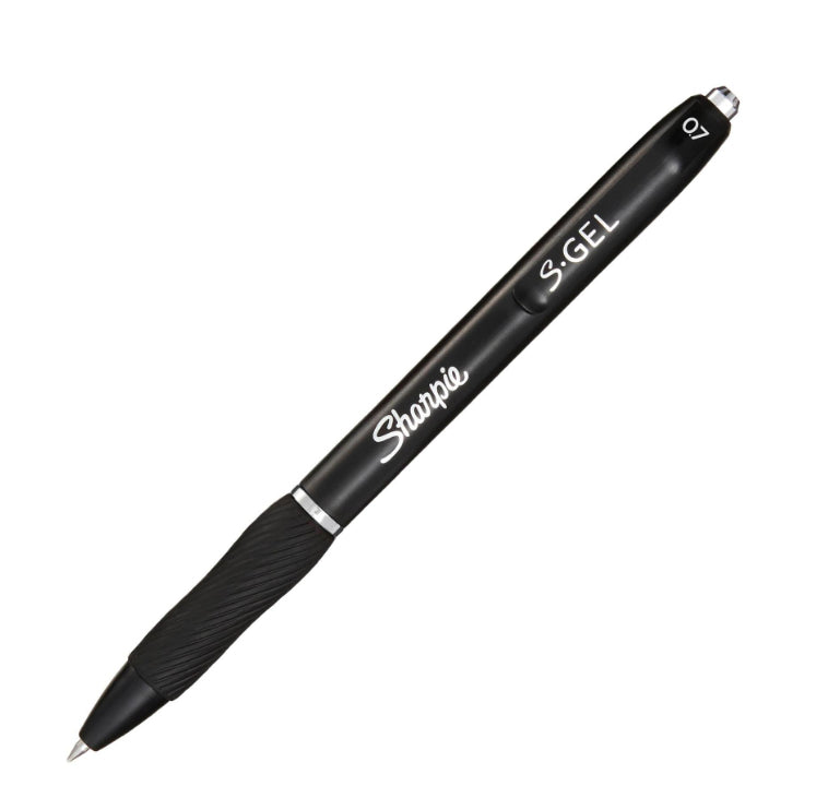 Sharpie S-Gel Gelschreiber, Druckmechanik – Schwarz, Spitze 0,7 mm, schnelltrocknend, 12er-Set