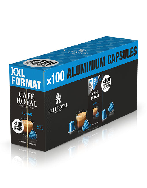 Café Royal Kaffeekapseln Lungo – für Nespresso – Intensität 5 – 100 Kapseln