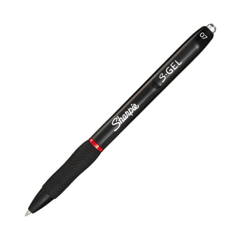 Sharpie S-Gel Gelschreiber, Druckmechanik – Rot, Spitze 0,7 mm, schnelltrocknend, 12er-Set