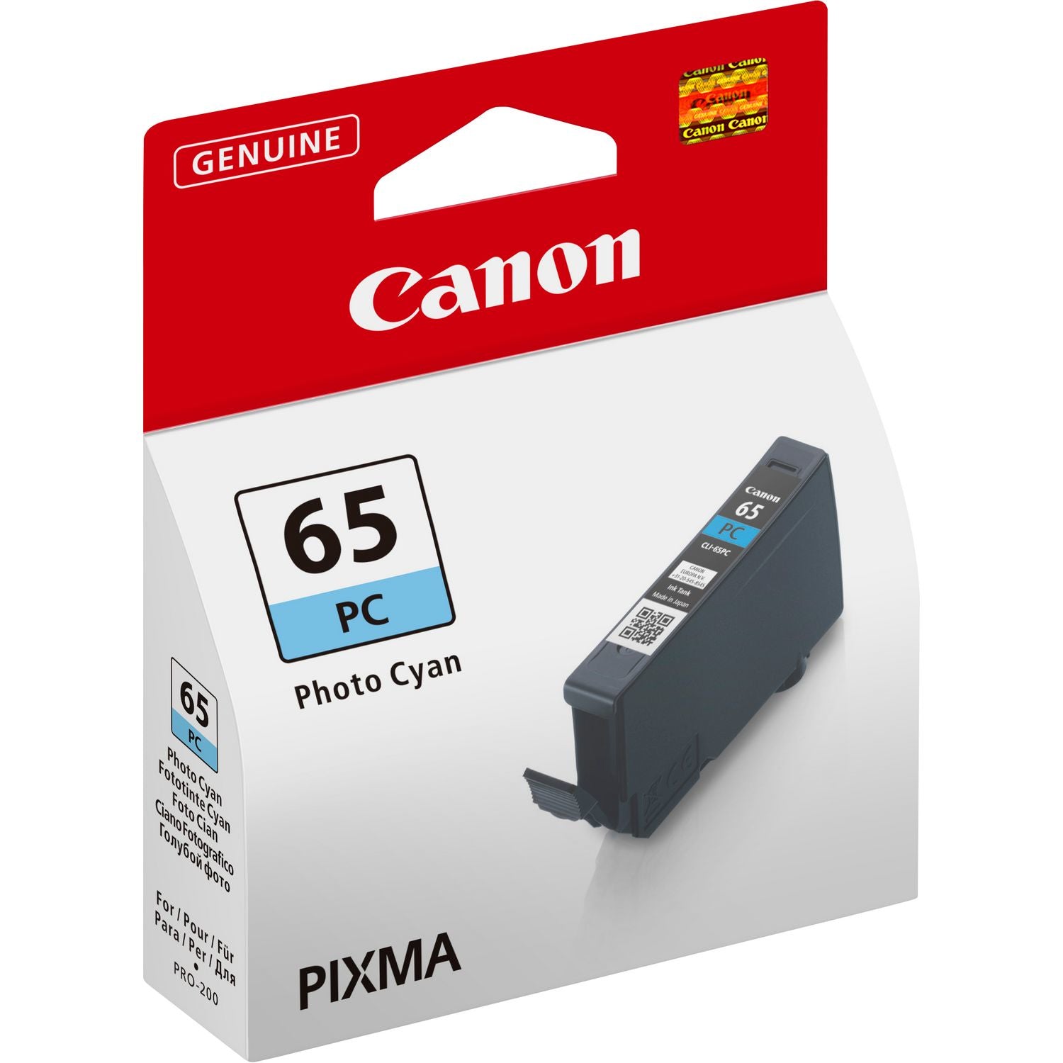 Canon CLI-65PC Cyan Tintenpatrone (Original) – 12,6 ml – für PIXMA PRO-200