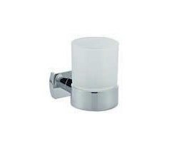 Diaqua BIASCA Zahnbürstenhalter – 6,9×9,6×10,5 cm, Glas/Metall, Wandmontiert, Chrom