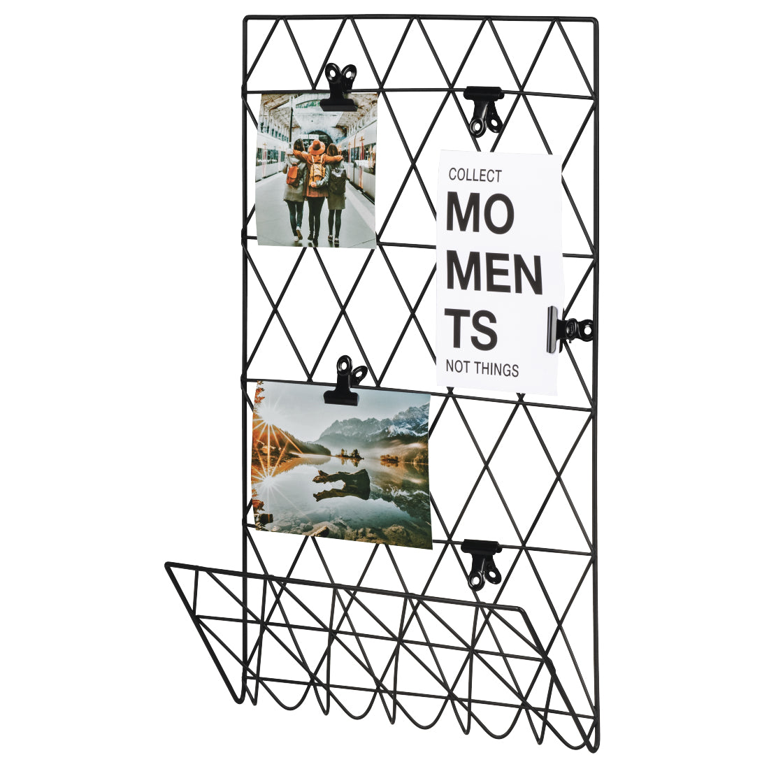 Hama Gitterboard Mesh mit Ablagefach, schwarz, Metall, 30 × 45 cm, magnetisch