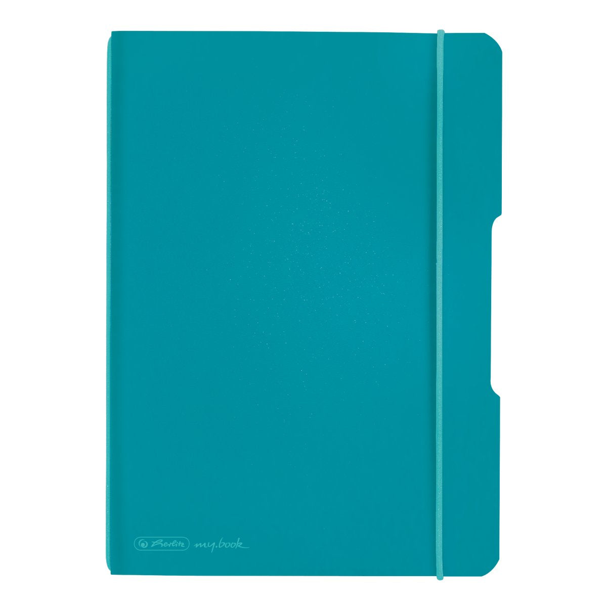 Herlitz Notizheft – A5 – kariert – 40 Blatt – 80 g/m² – Hardcover, Gummiband – türkis