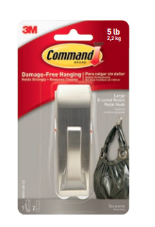 3M Command Haken – Metall – Silber – 2,2 kg – für Holz