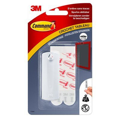 3M Haken – Kunststoff – Weiss – 2 kg – für diverse Oberflächen