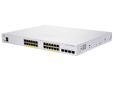 Cisco CBS350-24P-4XEU-RF – Verwalteter L2/L3 Switch – 24× 1G, 4× SFP+, PoE, 19"