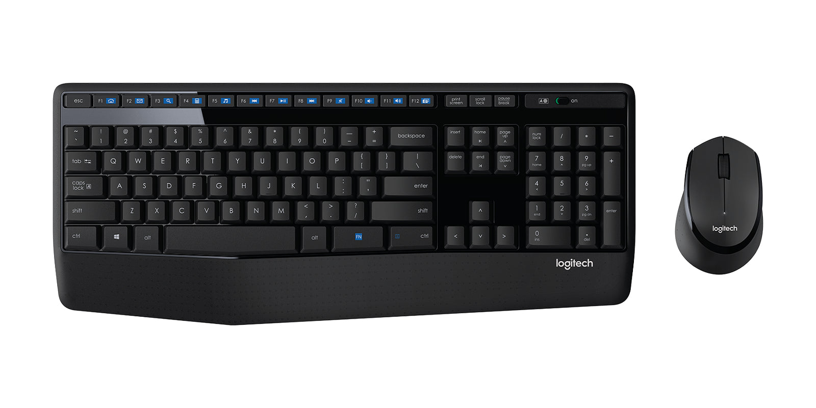 Logitech MK345 Wireless Comfort – Tastatur-Maus-Set – 2,4 GHz USB-A (Nano-Empfänger) – AZERTY (FR) – Schwarz