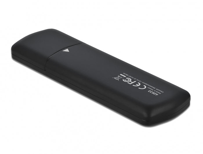 DeLOCK 1-Bay SSD-Gehäuse – USB 3.2 Gen 2 (10 Gbit/s), USB-C, für M.2 NVMe/SATA (Key M)