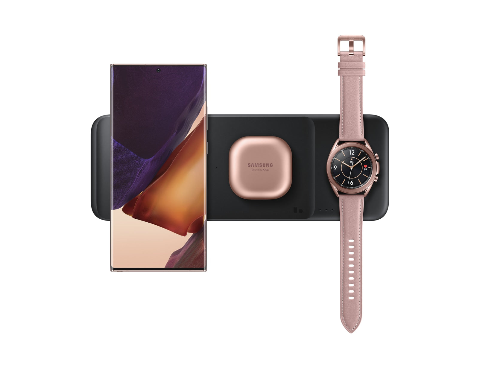 Samsung EP-P6300 Kabelloses Ladegerät – 9 W, Qi, 3-in-1 – für Galaxy Note20-Serie, S20-Serie, Z Fold2 5G und andere