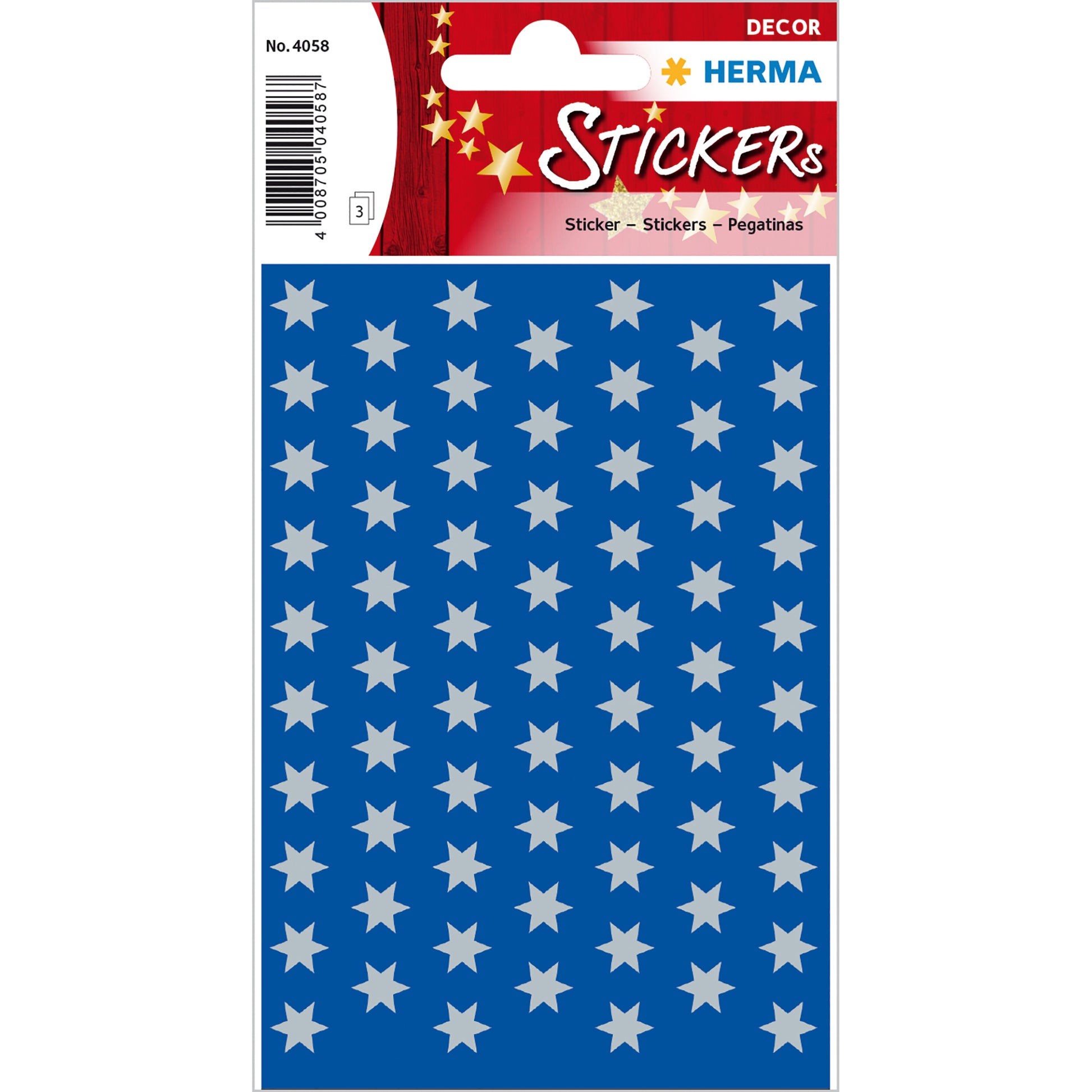 HERMA Geschenketiketten – Sterne – 201 Etiketten – permanent, Papier – Bogen 84 × 120 mm