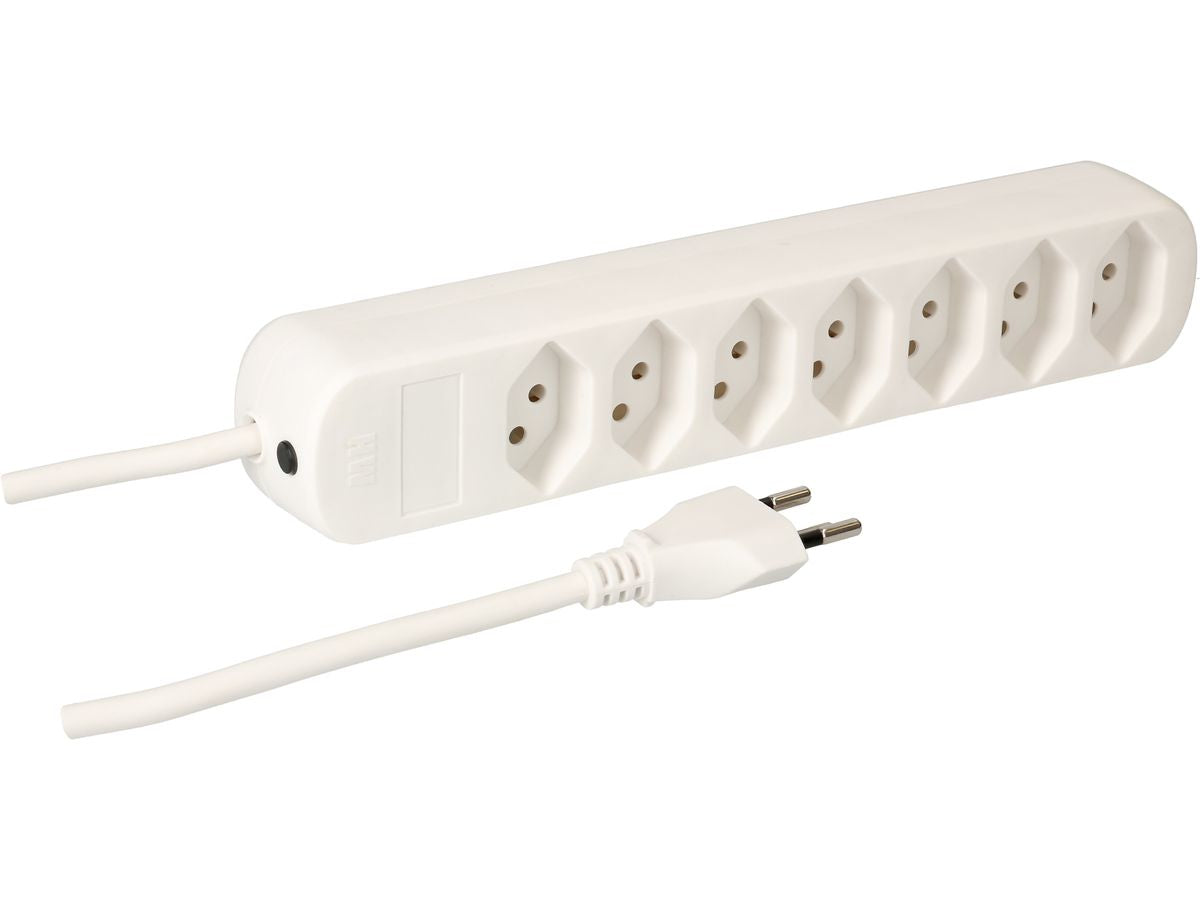 Max Hauri AG Max Hauri Basic-Line – Steckdosenleiste, 7× T13, ohne Schalter, 1,5 m, Stecker T12