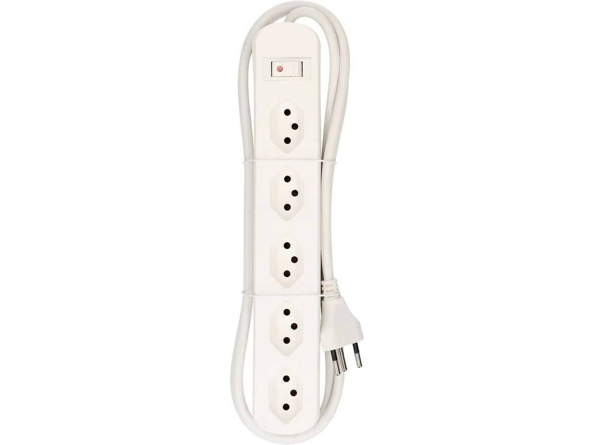 Max Hauri AG Max Hauri Basic-Line – Steckdosenleiste, 5× T13, mit Schalter, 1,5 m, Stecker T12