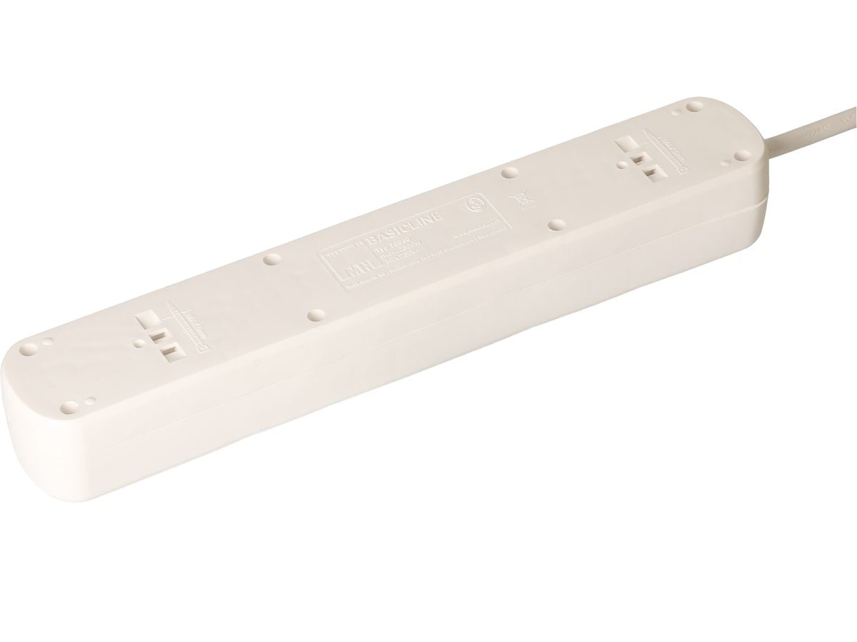 Max Hauri AG Max Hauri Basic-Line – Steckdosenleiste, 5× T13, mit Schalter, 1,5 m, Stecker T12