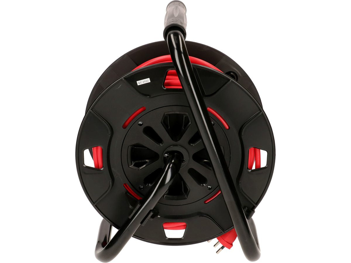 Max Hauri AG Max Hauri Kabelrolle – 4× T13, 25 m, mit Thermoschutz, Rot
