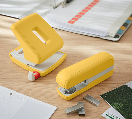 Leitz Cosy Heftgerät – 30 Blatt, für 24/6, 26/6, Gelb