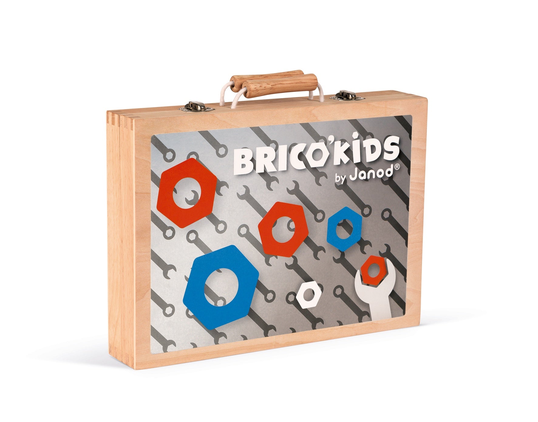 JANOD BricoKids Werkzeugkoffer – 9-teilig – ab 3 Jahren – Holz