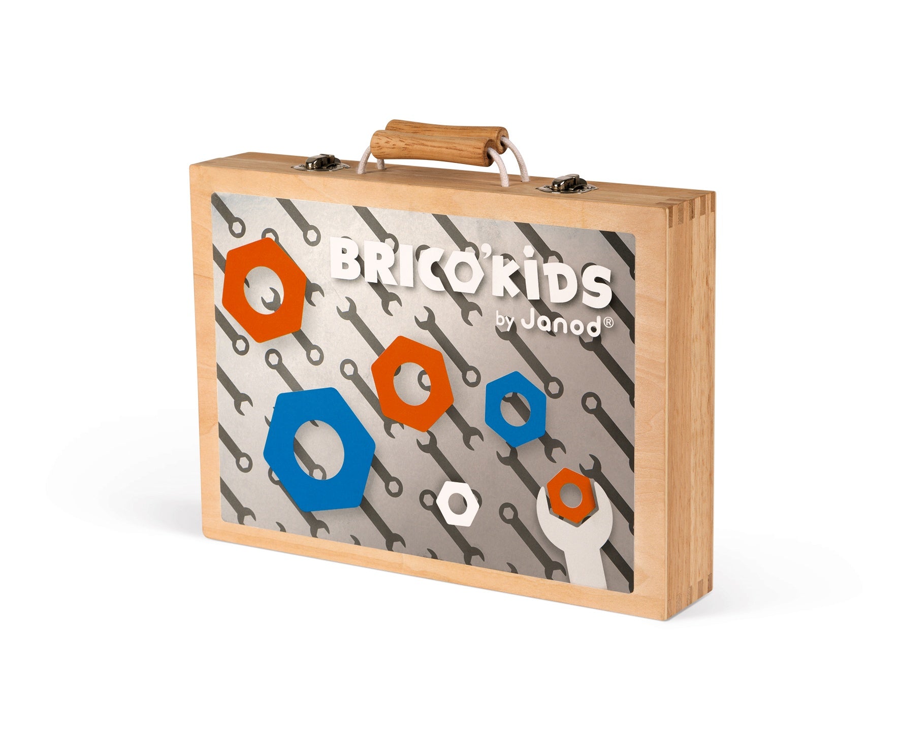 JANOD BricoKids Werkzeugkoffer – 9-teilig – ab 3 Jahren – Holz