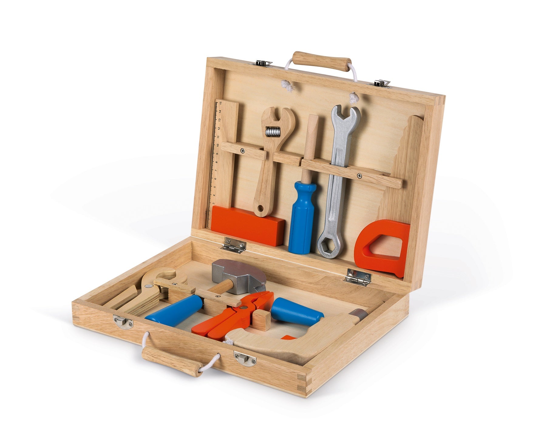 JANOD BricoKids Werkzeugkoffer – 9-teilig – ab 3 Jahren – Holz
